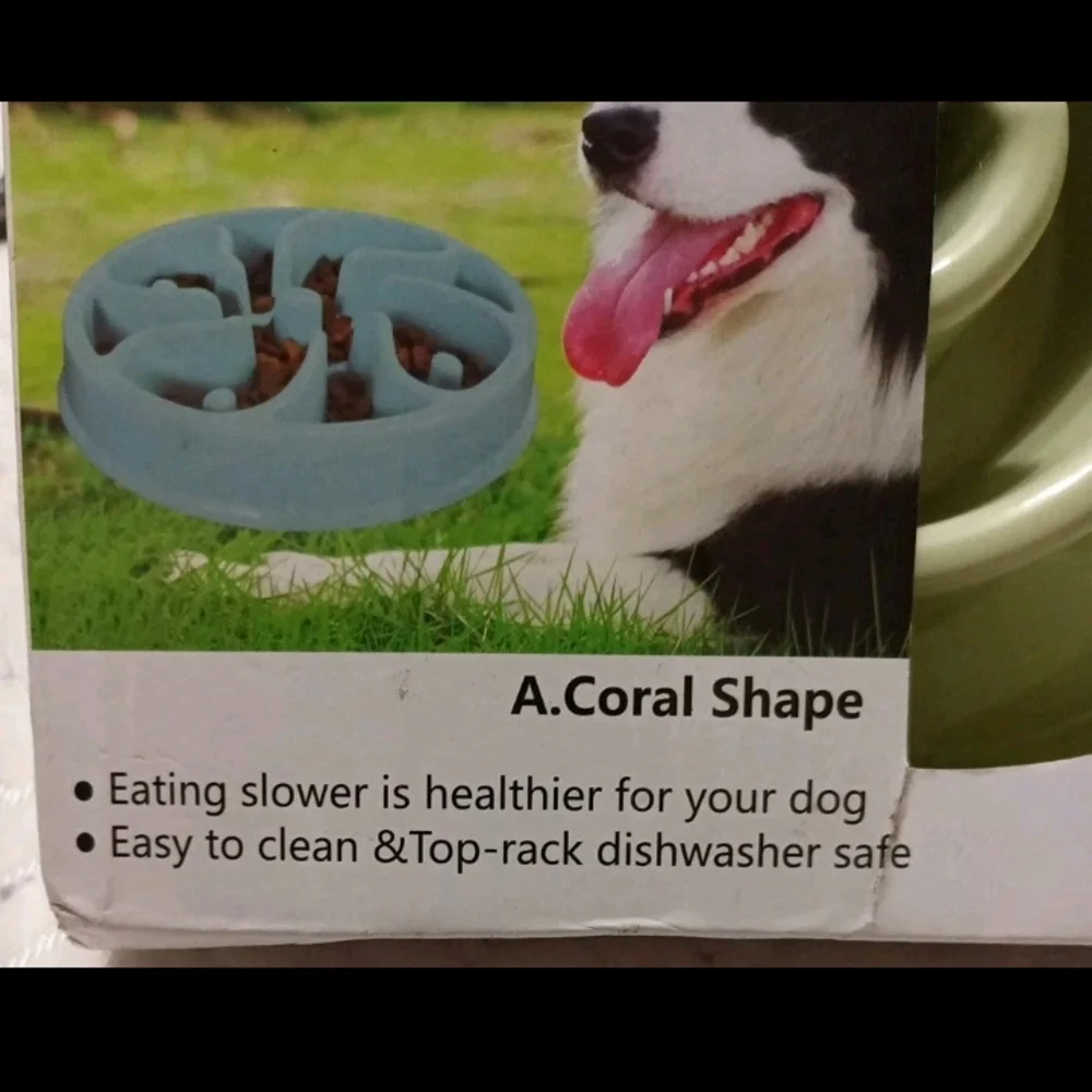 Green Slow Feeder Dog Bowl